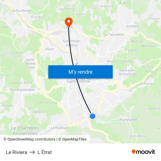 Le Riviera to L Étrat map
