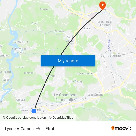 Lycee A.Camus to L Étrat map