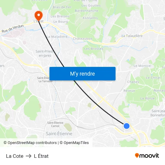 La Cote to L Étrat map