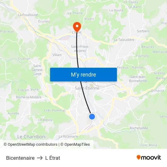 Bicentenaire to L Étrat map