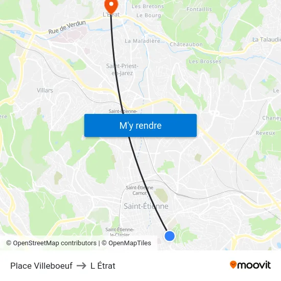 Place Villeboeuf to L Étrat map