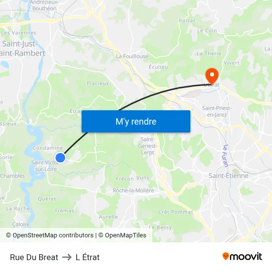 Rue Du Breat to L Étrat map