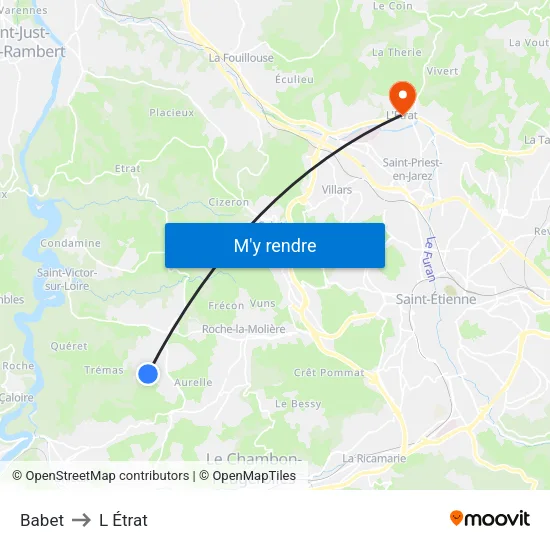 Babet to L Étrat map