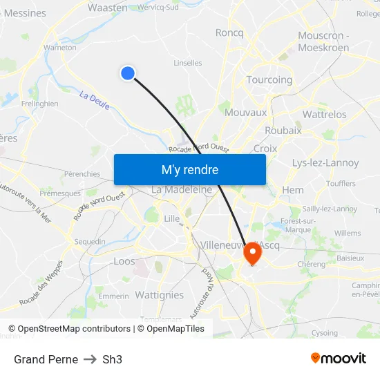 Grand Perne to Sh3 map