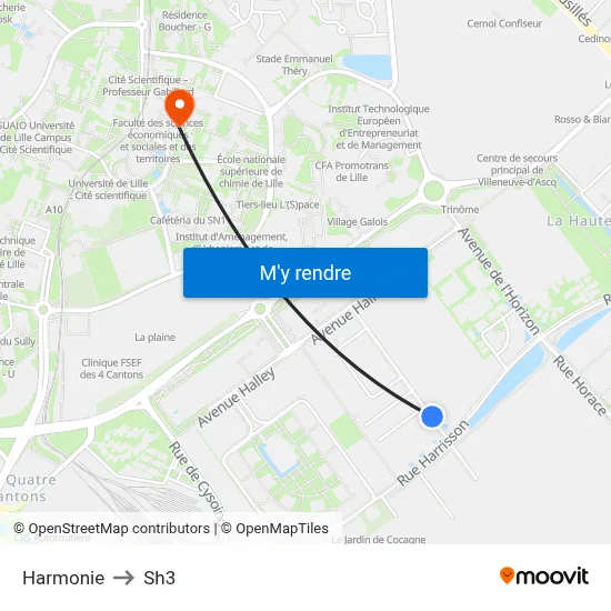 Harmonie to Sh3 map