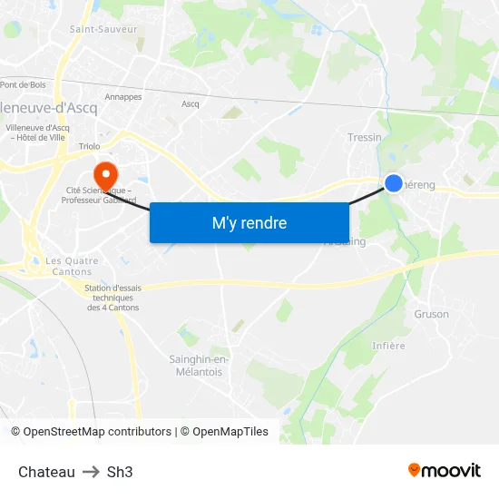 Chateau to Sh3 map