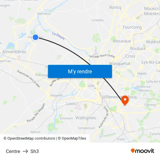 Centre to Sh3 map