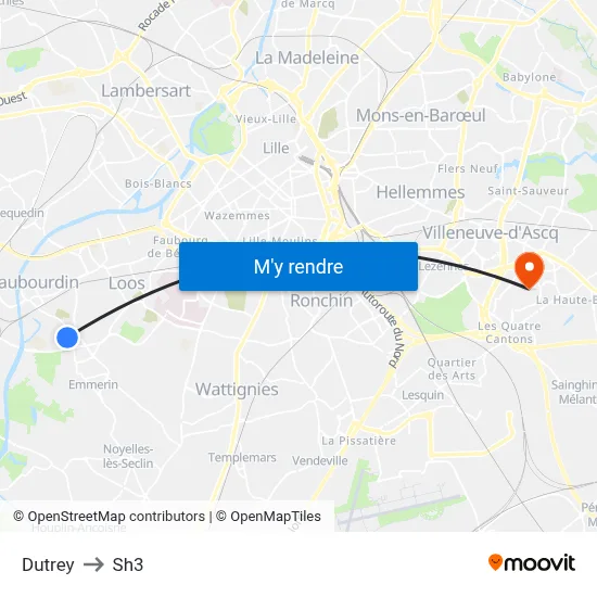 Dutrey to Sh3 map