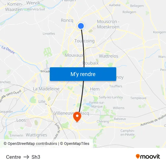 Centre to Sh3 map