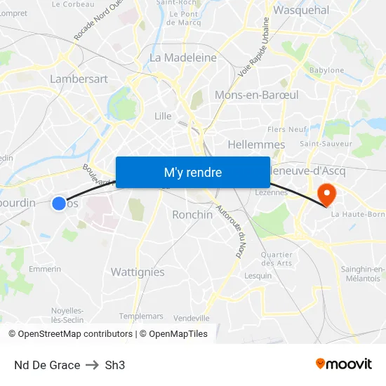 Nd De Grace to Sh3 map