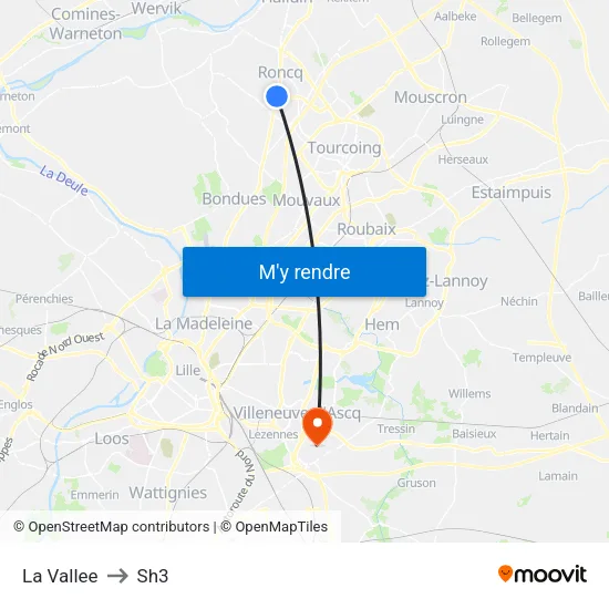 La Vallee to Sh3 map