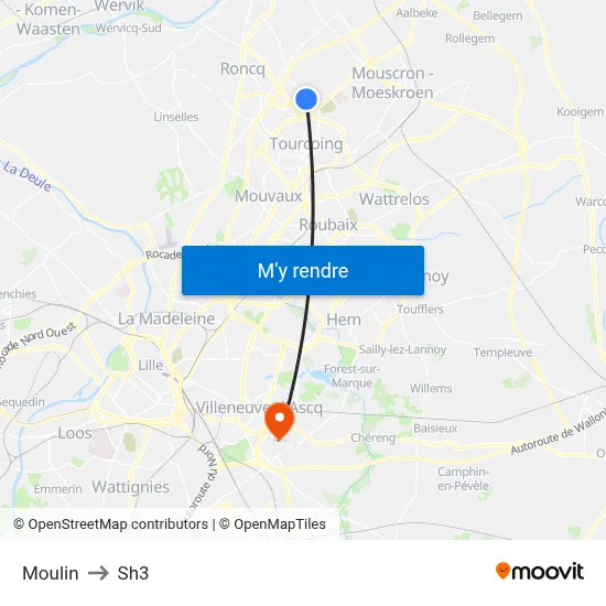Moulin to Sh3 map