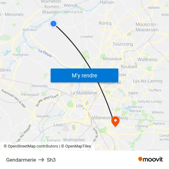 Gendarmerie to Sh3 map