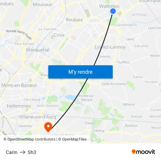 Carin to Sh3 map