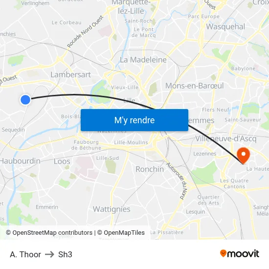 A. Thoor to Sh3 map