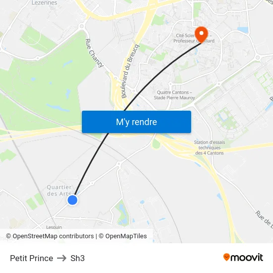 Petit Prince to Sh3 map