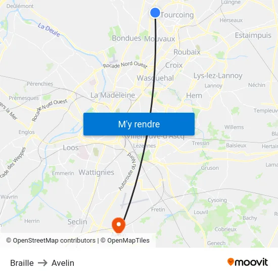 Braille to Avelin map