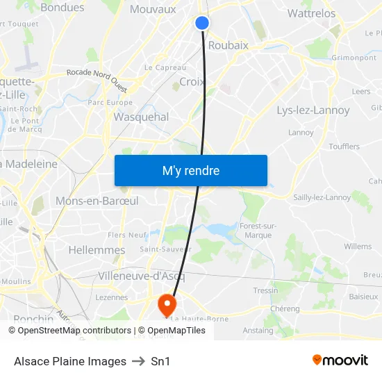 Alsace Plaine Images to Sn1 map