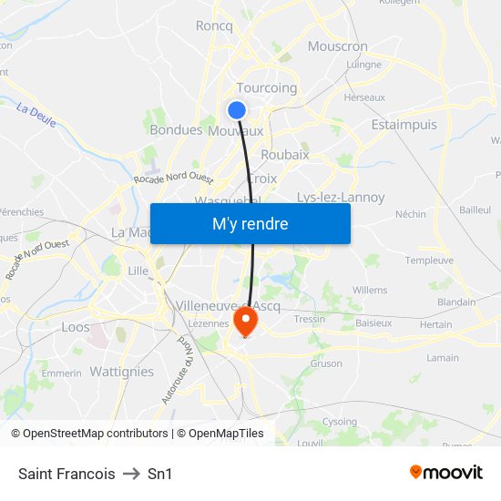 Saint Francois to Sn1 map
