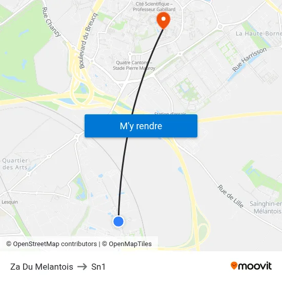 Za Du Melantois to Sn1 map