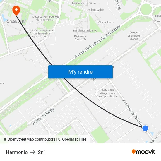 Harmonie to Sn1 map