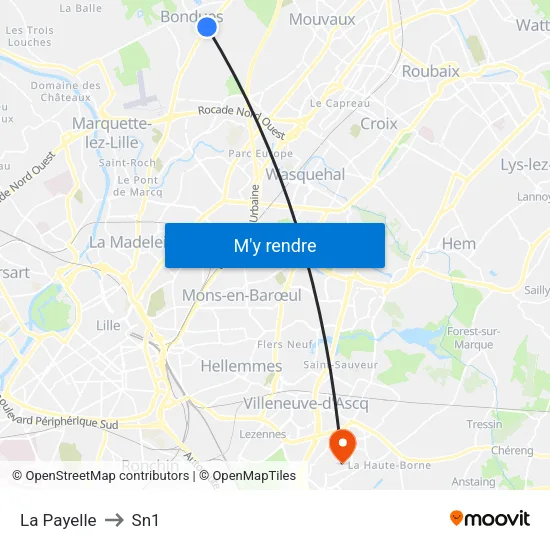 La Payelle to Sn1 map
