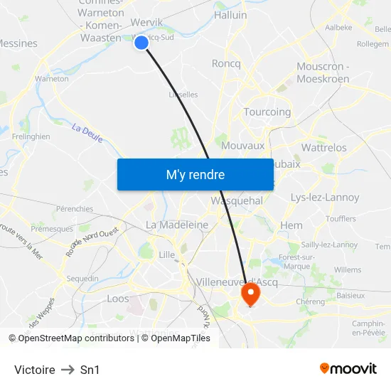 Victoire to Sn1 map