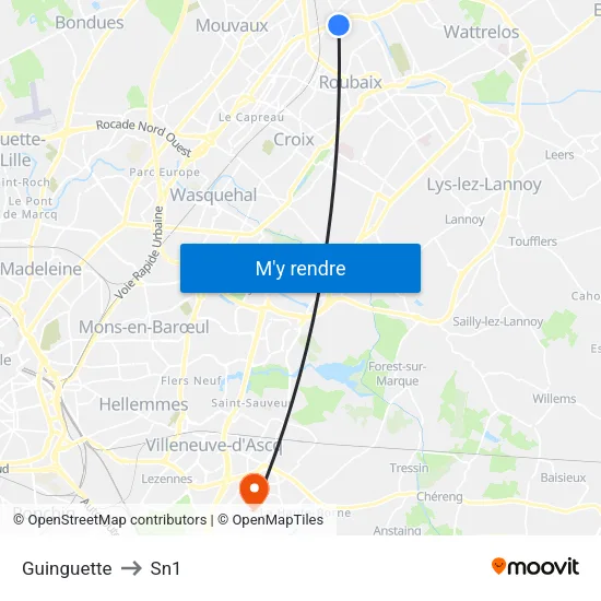 Guinguette to Sn1 map