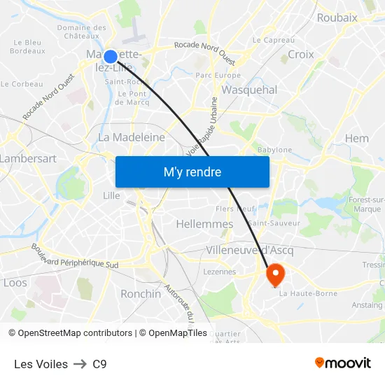 Les Voiles to C9 map