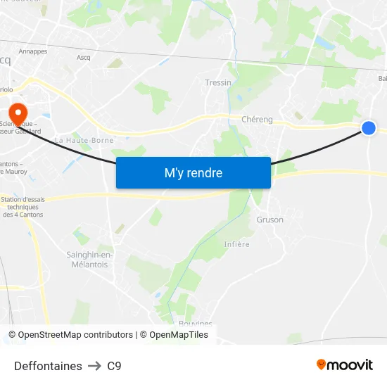 Deffontaines to C9 map
