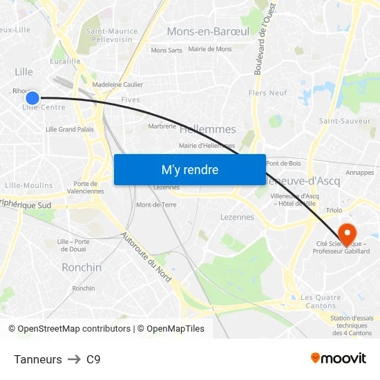 Tanneurs to C9 map