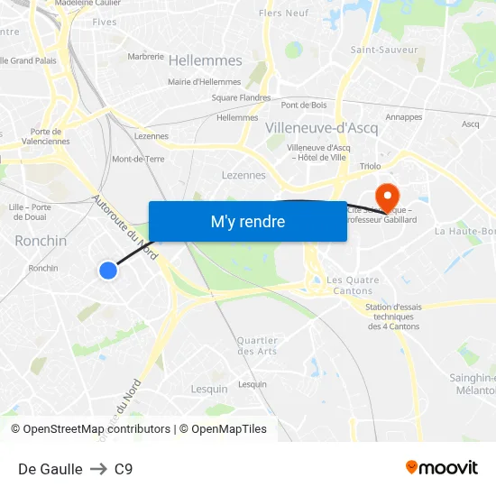 De Gaulle to C9 map