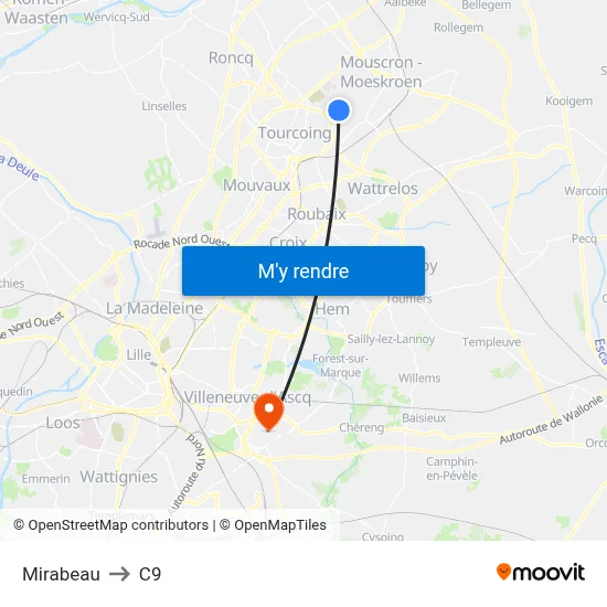 Mirabeau to C9 map