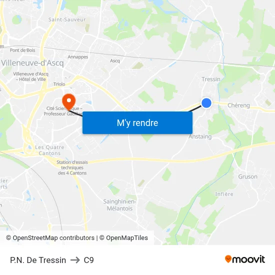 P.N. De Tressin to C9 map