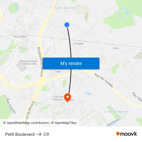 Petit Boulevard to C9 map