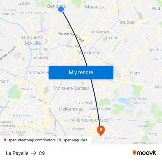 La Payelle to C9 map
