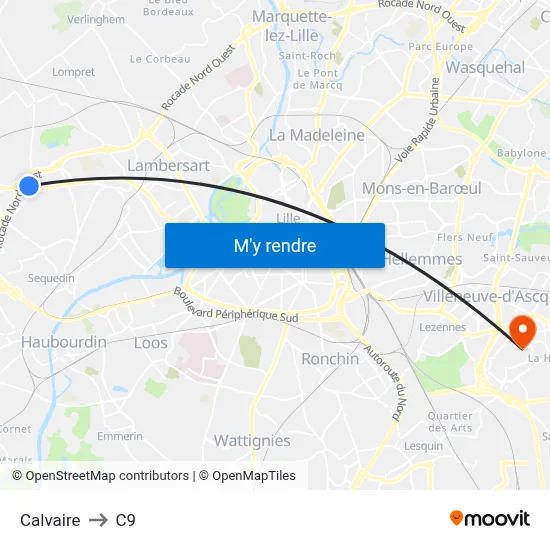 Calvaire to C9 map