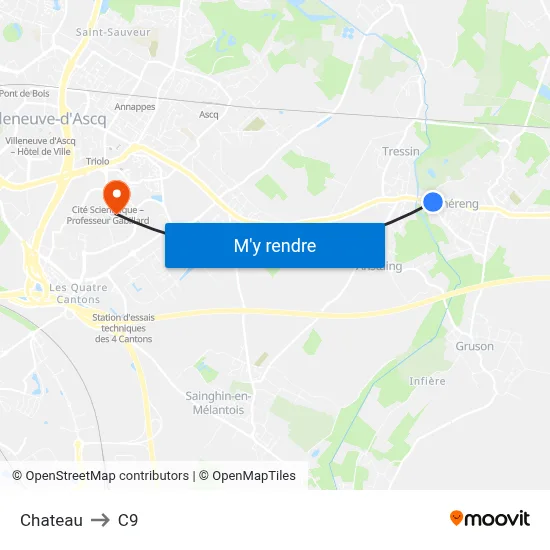 Chateau to C9 map