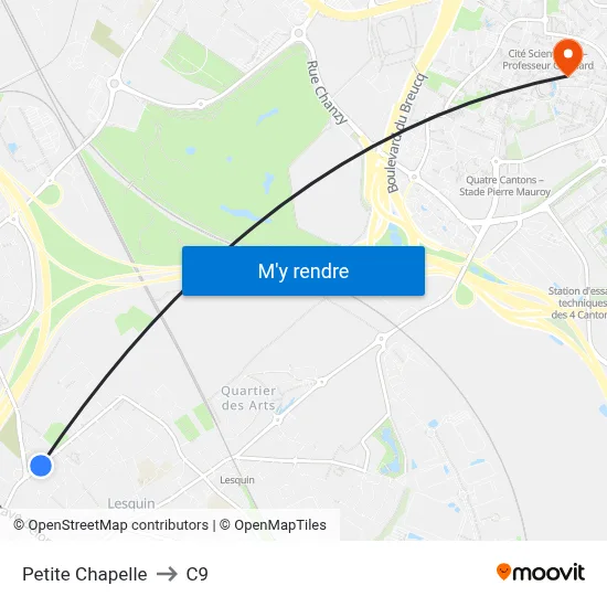 Petite Chapelle to C9 map