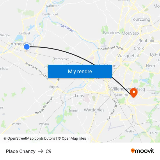 Place Chanzy to C9 map