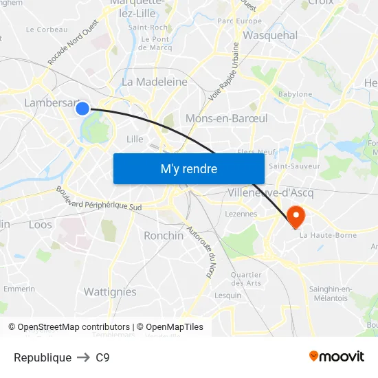 Republique to C9 map