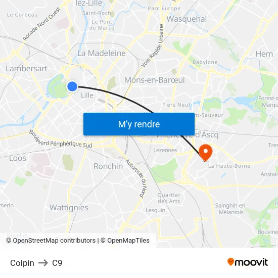 Colpin to C9 map