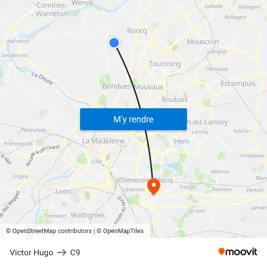 Victor Hugo to C9 map