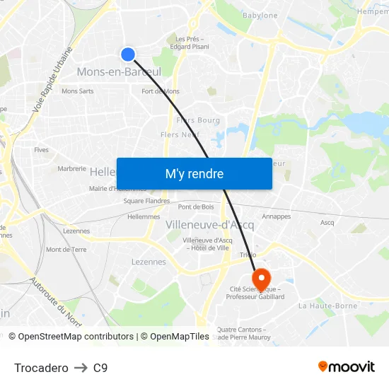 Trocadero to C9 map