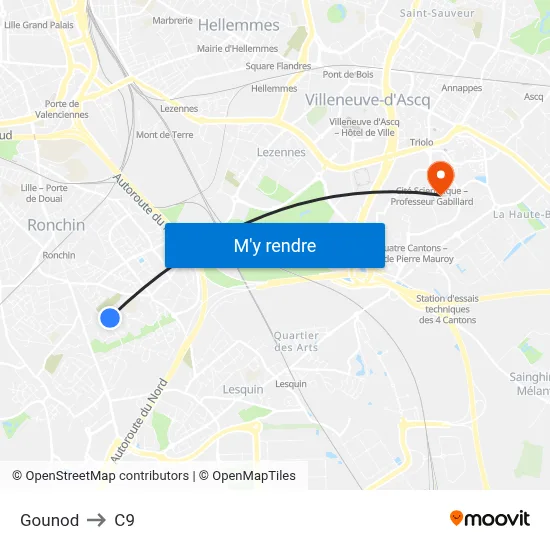 Gounod to C9 map