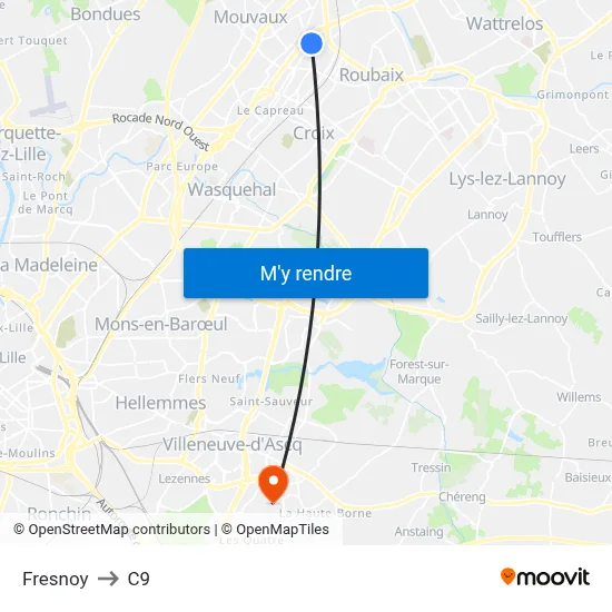 Fresnoy to C9 map