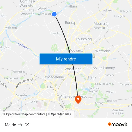 Mairie to C9 map