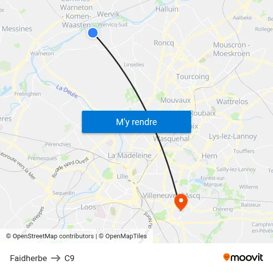 Faidherbe to C9 map