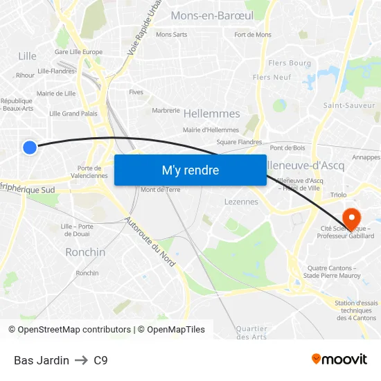 Bas Jardin to C9 map