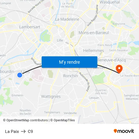 La Paix to C9 map